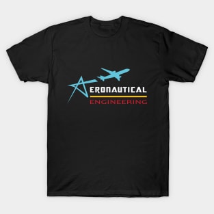 Aeronautical engineering text, aerospace engineer, airplane image T-Shirt